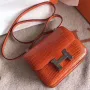 Hermes Constance 24cm Oranžový Niloticus Krokodýl