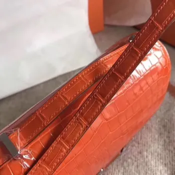 Hermes Constance 24cm Oranžový Niloticus Krokodýl