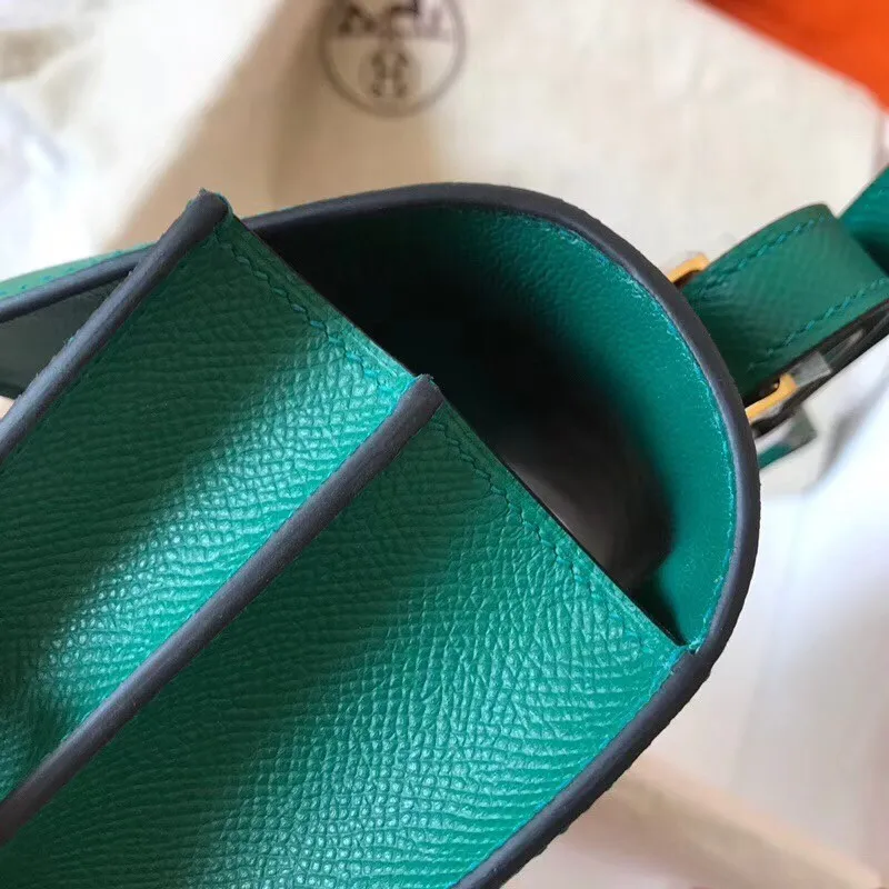Hermes Epsom Constance 24cm Malachit Ručně vyráběná taška