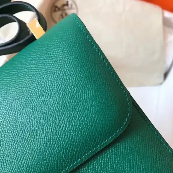 Hermes Epsom Constance 24cm Malachit Ručně vyráběná taška