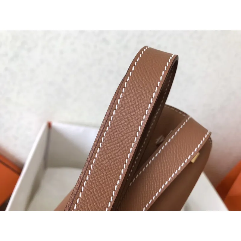 Hermes Epsom Constance 24cm Hnědá Ručně Vyrobená Taška