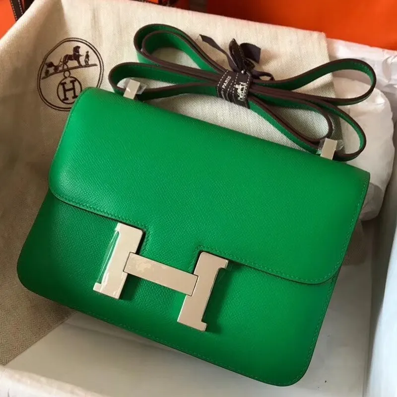Hermes Epsom Constance 24cm Bambou Ručně vyrobená taška