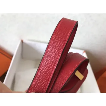 Hermes Epsom Constance 24cm Červená Ručně Vyrobená Taška