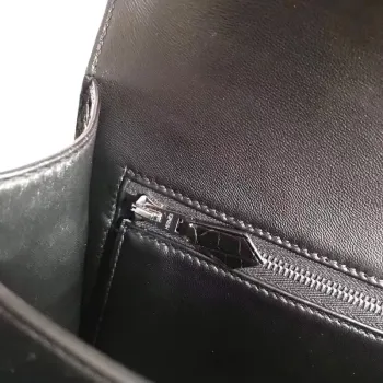 Hermes Constance 24cm Černý Niloticus Krokodýl