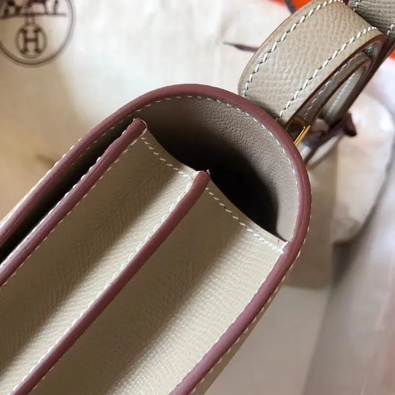 Hermes Epsom Constance 24cm Tourterelle Ručně vyráběná taška