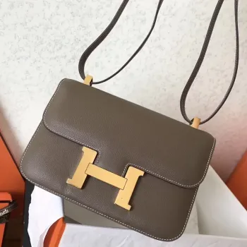 Hermes Epsom Constance 24cm Taupe Ručně vyráběná taška