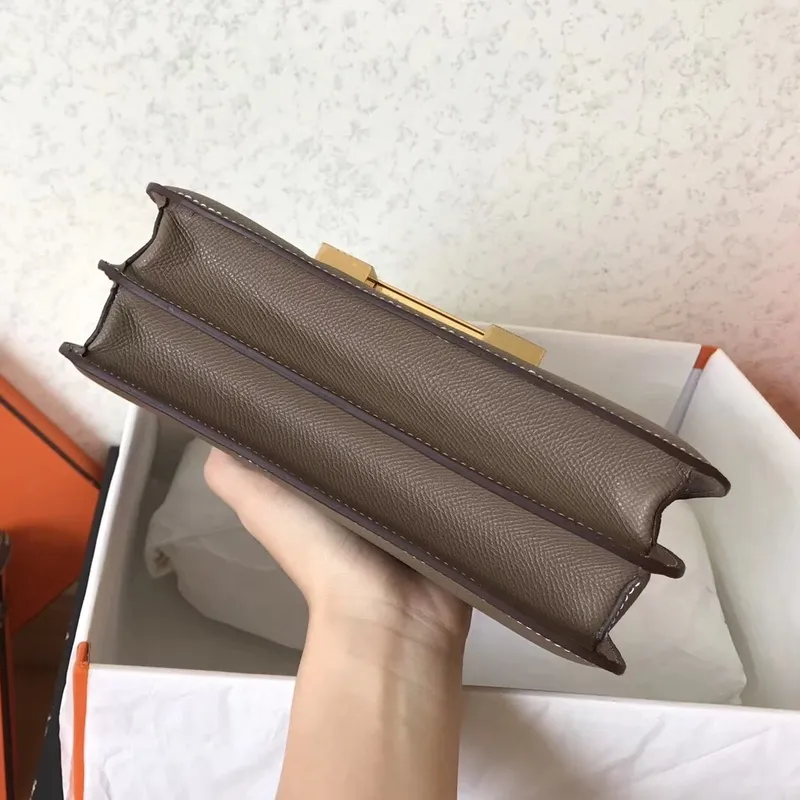 Hermes Epsom Constance 24cm Taupe Ručně vyráběná taška