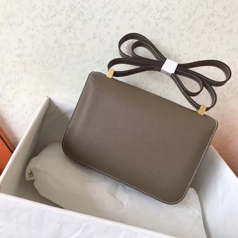 Hermes Epsom Constance 24cm Taupe Ručně vyráběná taška