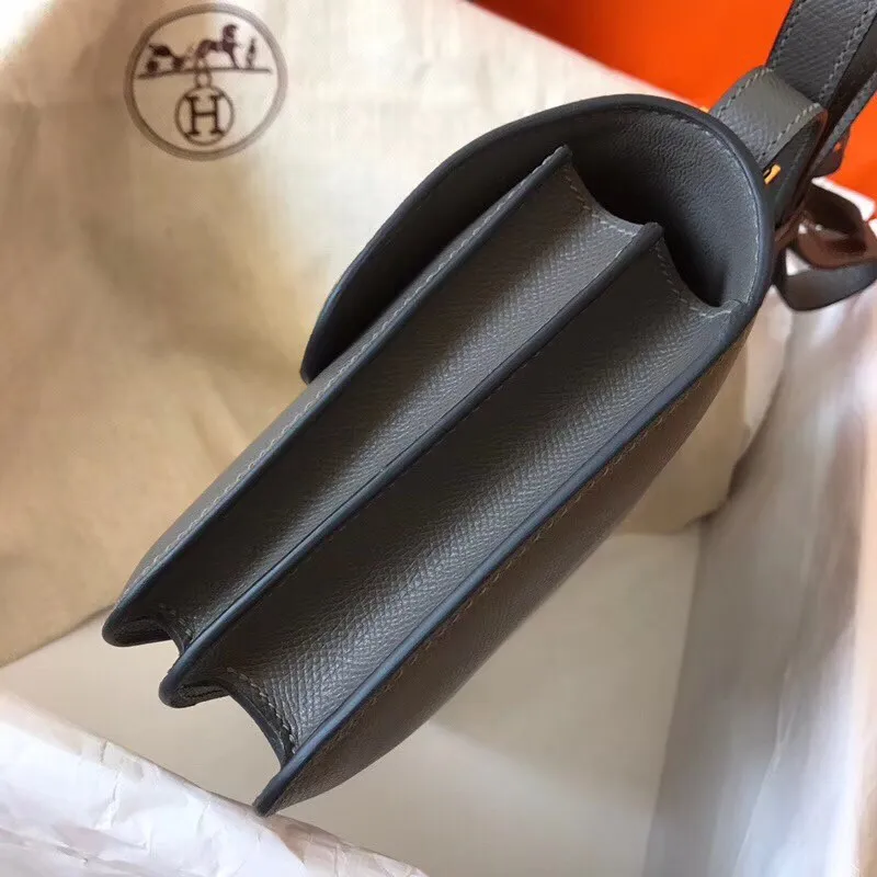 Hermes Epsom Constance 24cm Ardoise Ručně vyrobená taška