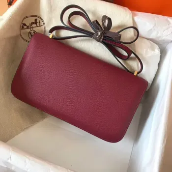 Hermes Bordeaux Epsom Constance Elan 25cm Taška