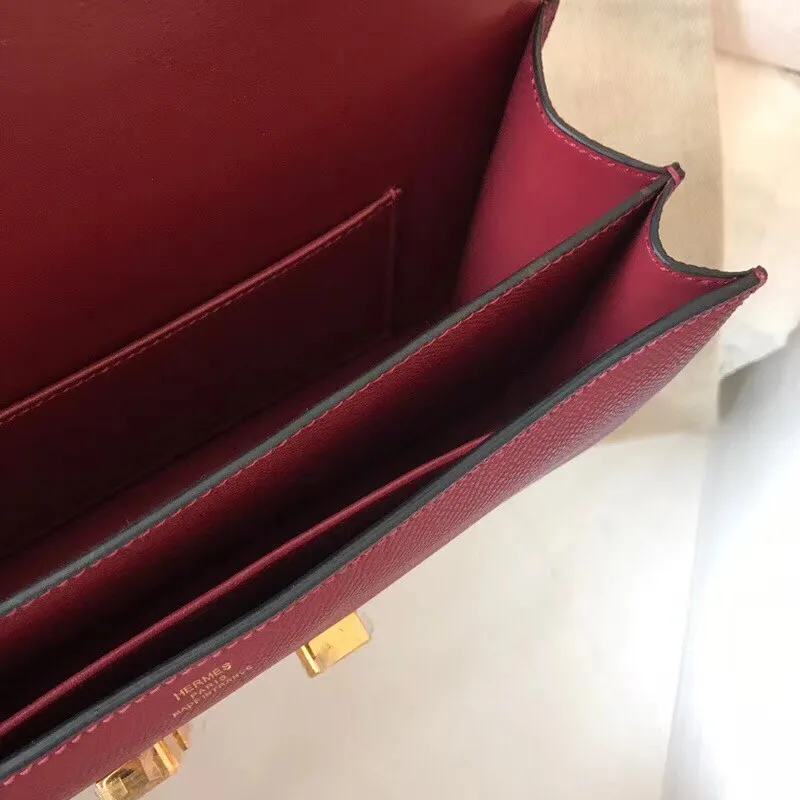Hermes Bordeaux Epsom Constance Elan 25cm Taška