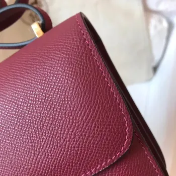 Hermes Bordeaux Epsom Constance Elan 25cm Taška