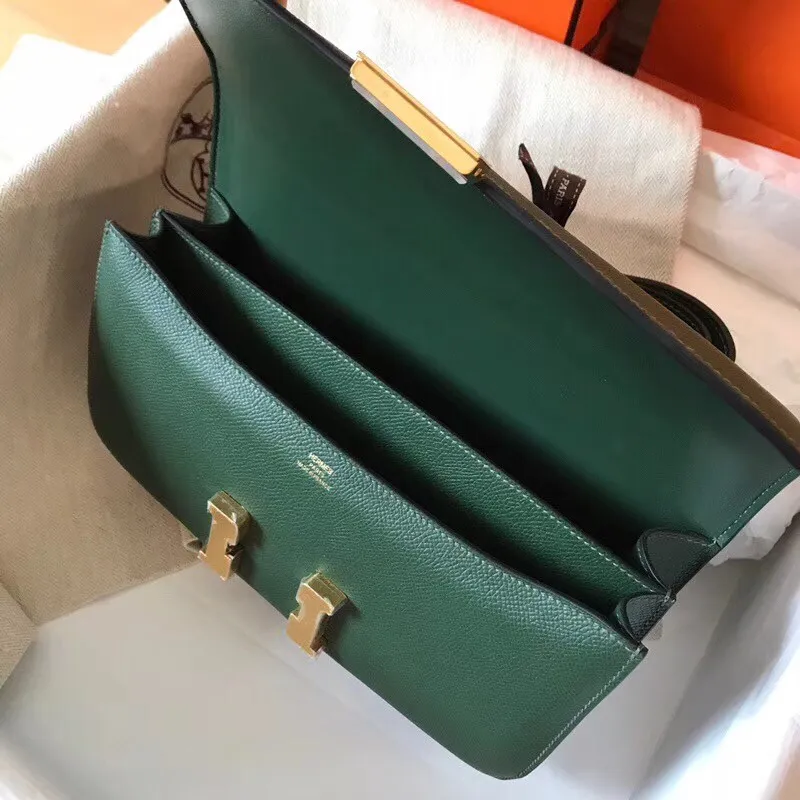Hermes Vert Anglais Epsom Constance Elan 25cm Taška