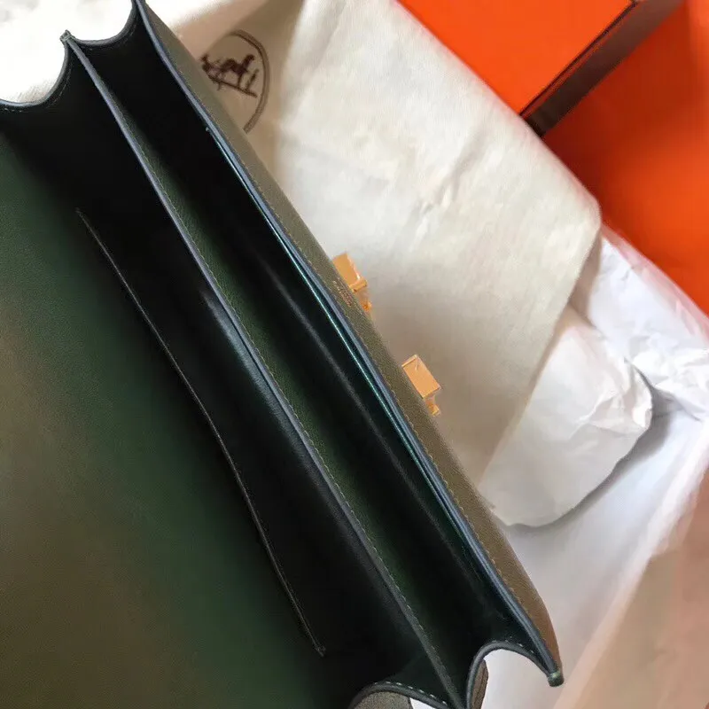Hermes Vert Anglais Epsom Constance Elan 25cm Taška