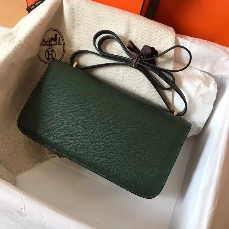 Hermes Vert Anglais Epsom Constance Elan 25cm Taška