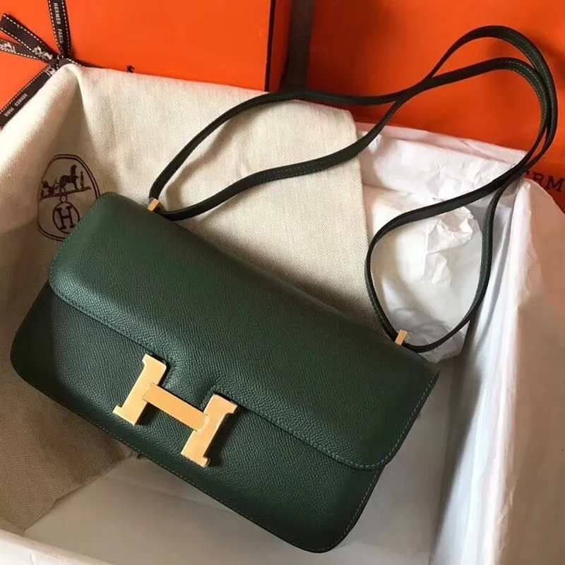 Hermes Vert Anglais Epsom Constance Elan 25cm Taška