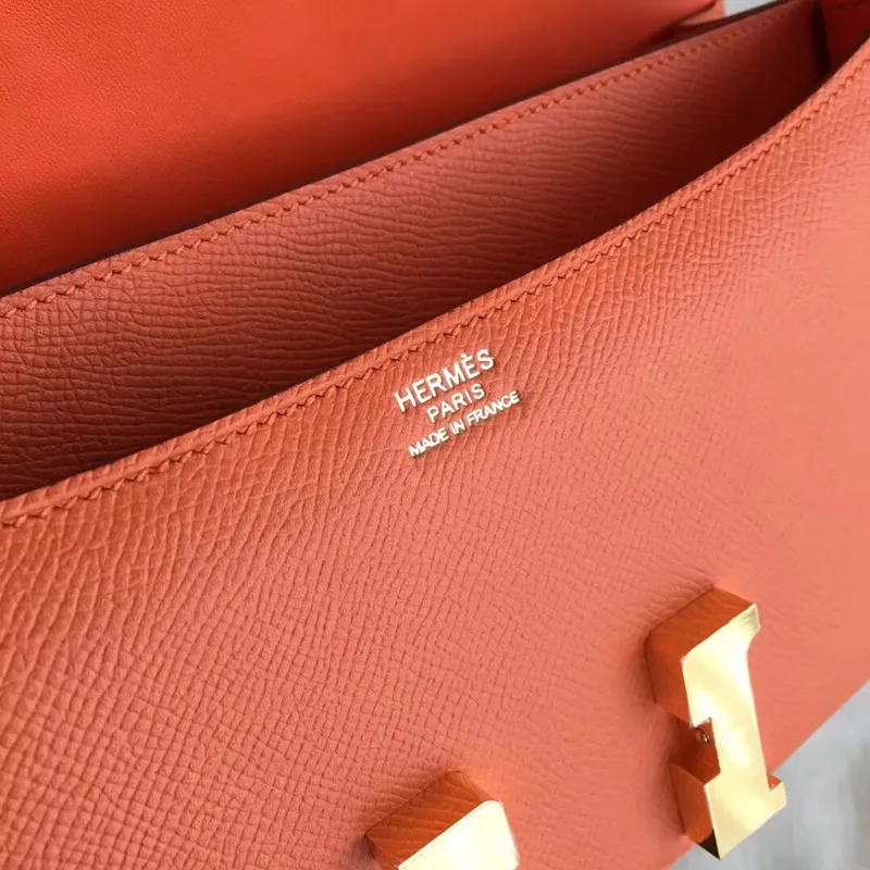 Hermes Orange Epsom Constance Elan 25cm Taška