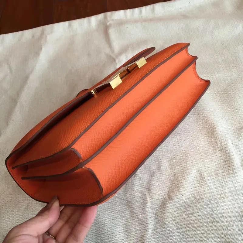 Hermes Orange Epsom Constance Elan 25cm Taška