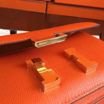 Hermes Orange Epsom Constance Elan 25cm Taška
