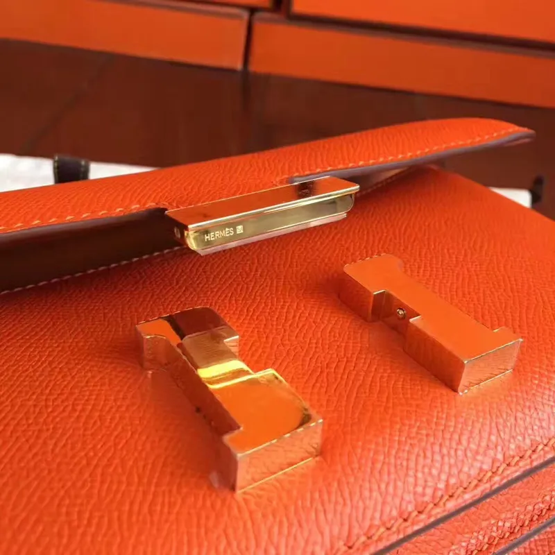 Hermes Orange Epsom Constance Elan 25cm Taška
