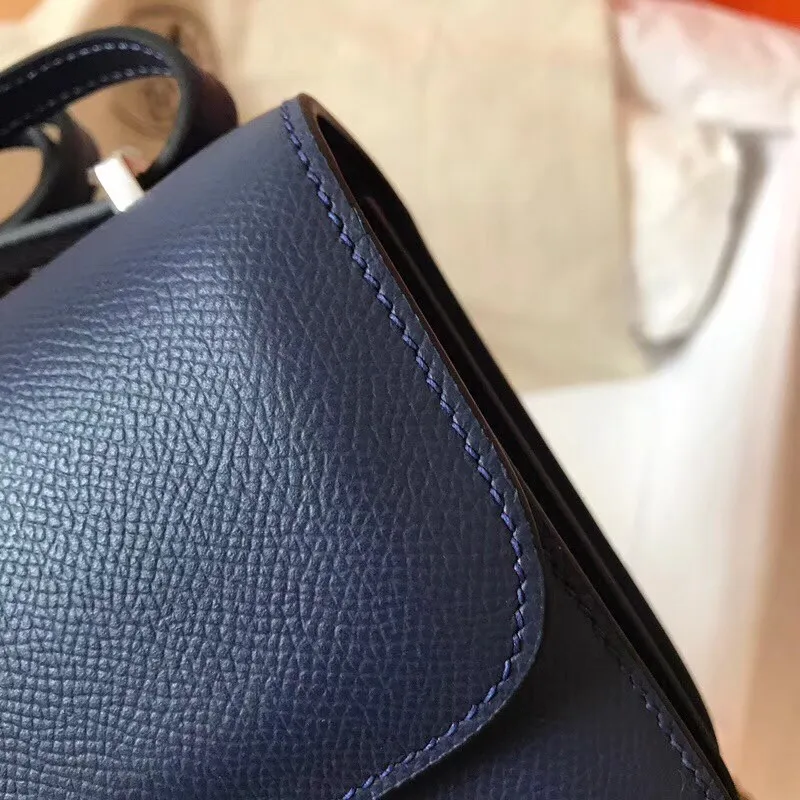 Hermes Blue Royale Epsom Constance Elan 25cm Taška