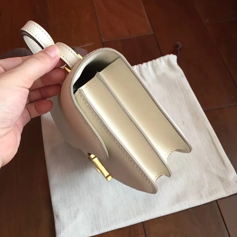 Hermès Bílá Epsom Constance Elan 25cm Taška