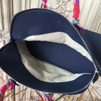 Hermes Shark Bolide 45cm Taška v modré telecí kůži