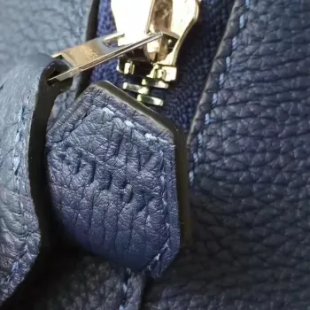 Hermes Shark Bolide 45cm Taška v modré telecí kůži