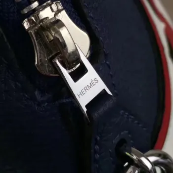 Hermes Shark Bolide 45cm Taška v modré telecí kůži