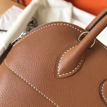 Hermès Gold Clemence Bolide 27cm Ručně vyráběná taška