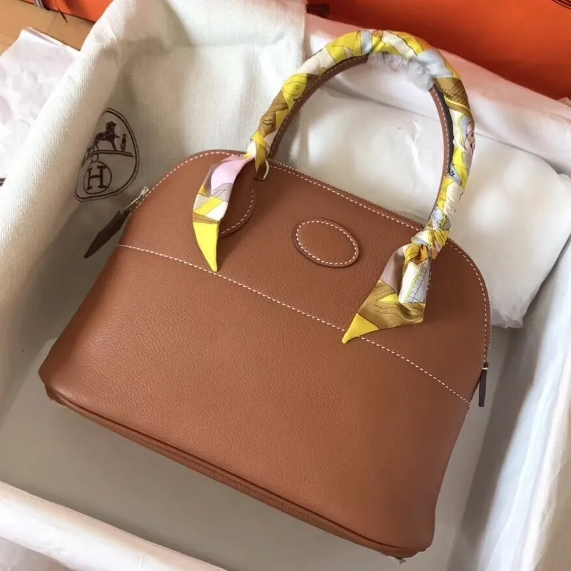 Hermès Gold Clemence Bolide 27cm Ručně vyráběná taška