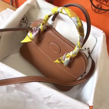Hermès Gold Clemence Bolide 27cm Ručně vyráběná taška