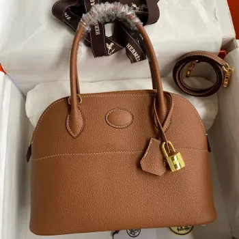 Hermes Bolide 1923 27 Ručně vyráběná taška z zlaté kůže Clemence