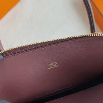 Hermes Bolide 1923 25 Ručně vyráběná taška v Bordeaux Epsom telecí kůži