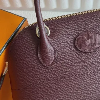 Hermes Bolide 1923 25 Ručně vyráběná taška v Bordeaux Epsom telecí kůži