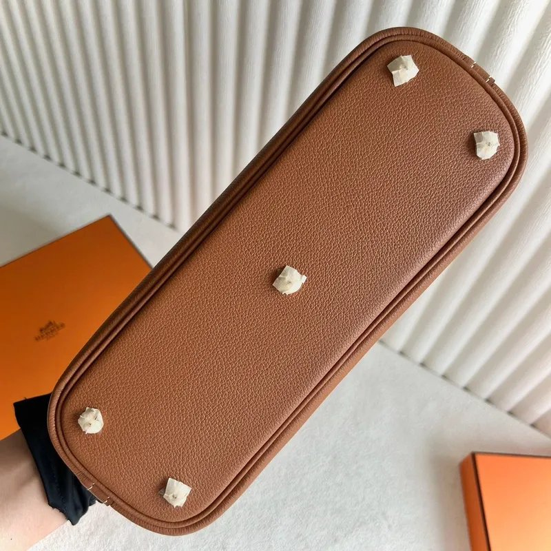 Hermes Bolide 1923 25 Ručně vyráběná taška z zlaté Evercolor telecí kůže