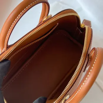 Hermes Bolide 1923 Mini Ručně Vyrobená Taška V Zlaté Evercolor Telecí Kůži