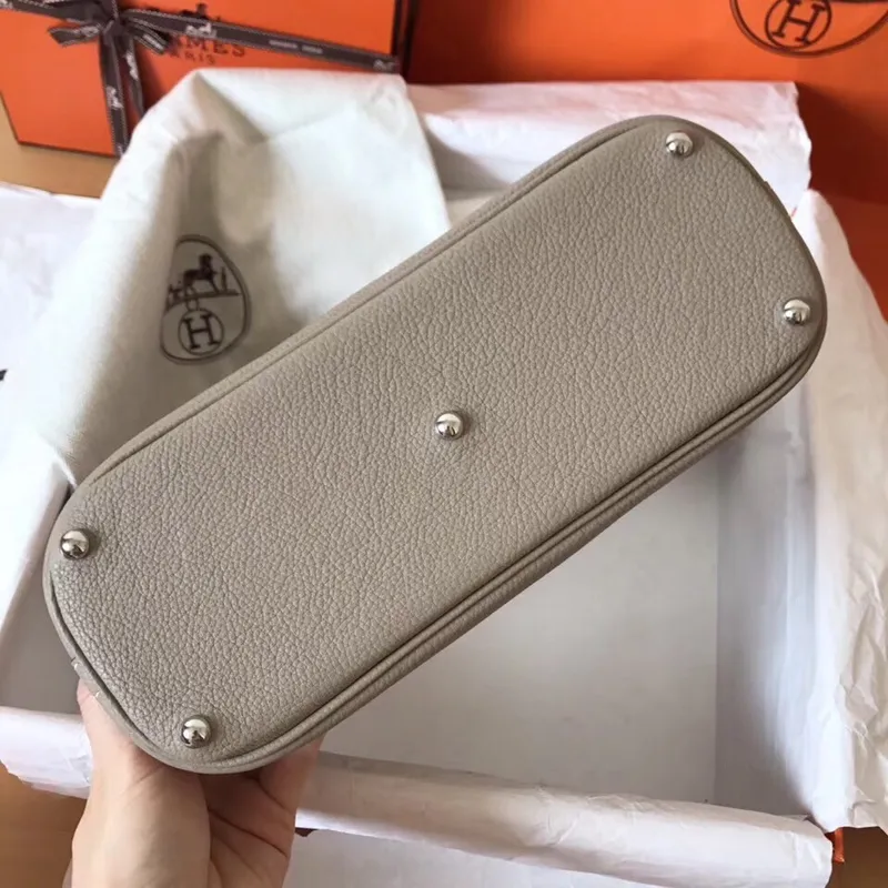 Hermes Tourterelle Clemence Bolide 27cm Ručně vyráběná taška