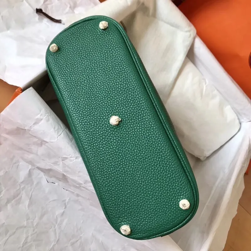 Hermes Vert Vertigo Clemence Bolide 27cm Ručně vyráběná taška