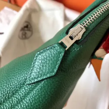 Hermes Vert Vertigo Clemence Bolide 27cm Ručně vyráběná taška