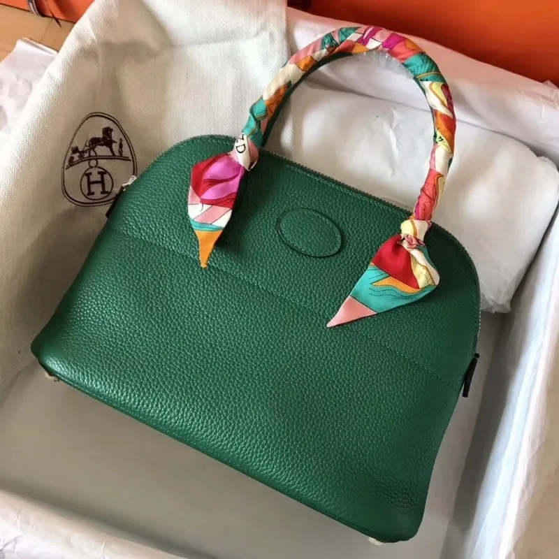 Hermes Vert Vertigo Clemence Bolide 27cm Ručně vyráběná taška