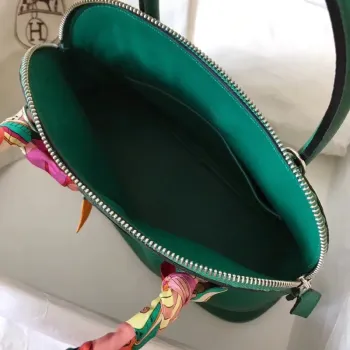 Hermes Vert Vertigo Clemence Bolide 27cm Ručně vyráběná taška