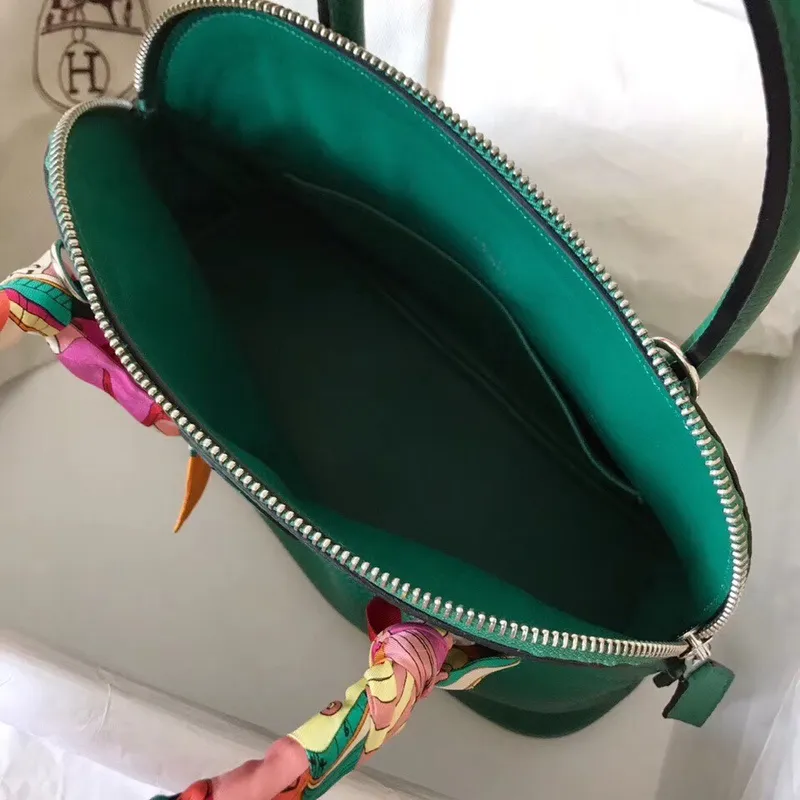 Hermes Vert Vertigo Clemence Bolide 27cm Ručně vyráběná taška