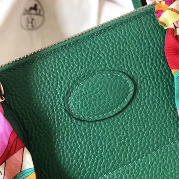 Hermes Vert Vertigo Clemence Bolide 27cm Ručně vyráběná taška