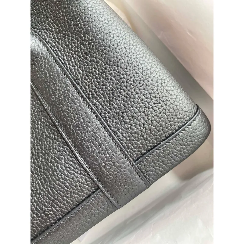 Hermes Garden Party 30 Ručně vyráběná taška v černé kůži Clemence