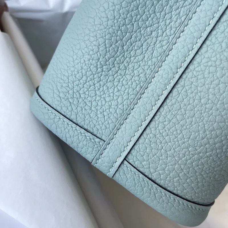 Hermes Garden Party 30 Ručně vyráběná taška z kůže Ciel Negonda