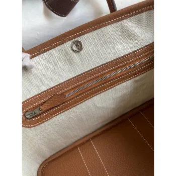 Hermes Garden Party 30 Ručně vyráběná taška z zlaté Negonda kůže