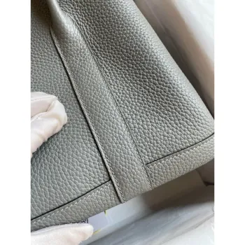 Hermes Garden Party 30 Ručně vyrobená taška v kůži Gris Meyer Clemence