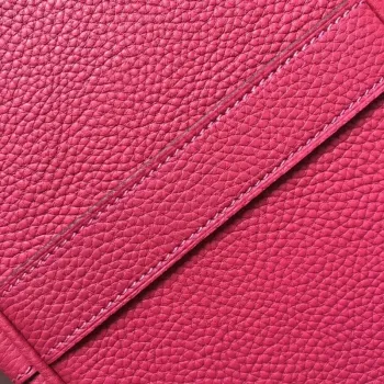 Hermes Rose Red Clemence Garden Party 30cm Ručně vyráběná taška