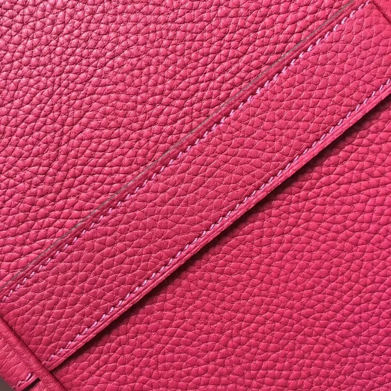 Hermes Rose Red Clemence Garden Party 30cm Ručně vyráběná taška